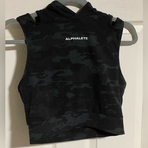 Alphalete cropped hooded tank